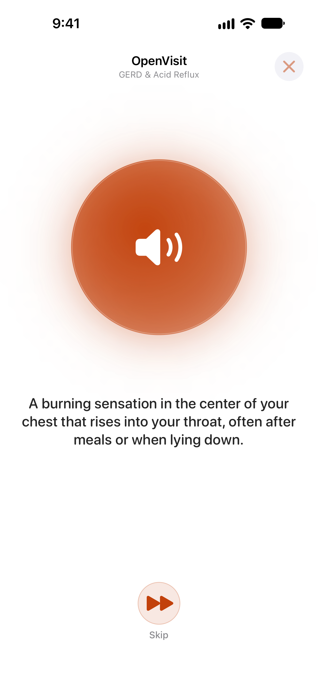 OpenVisit on a physical iPhone: Voice chat spoken answer