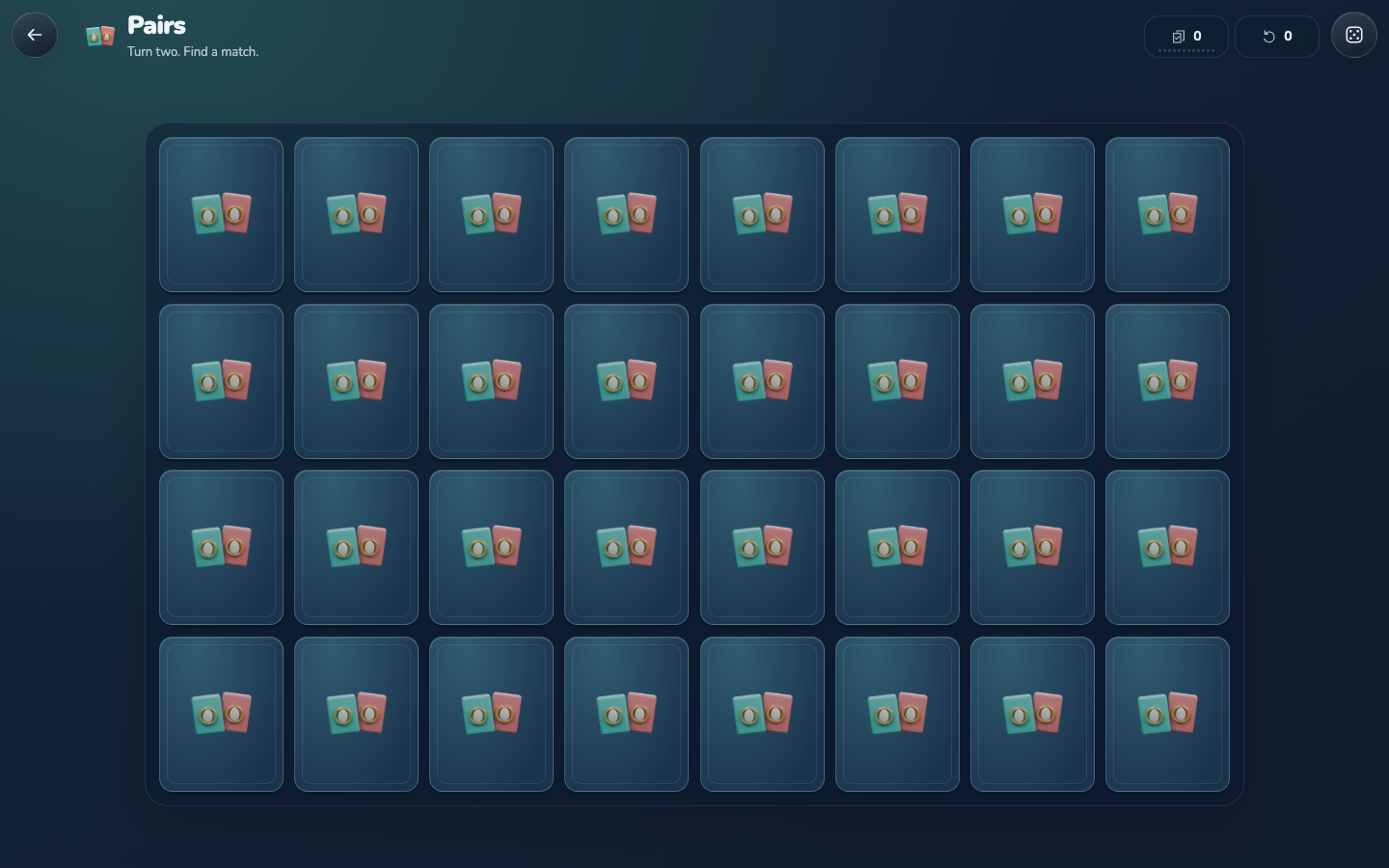 Find the Pairs in the current game