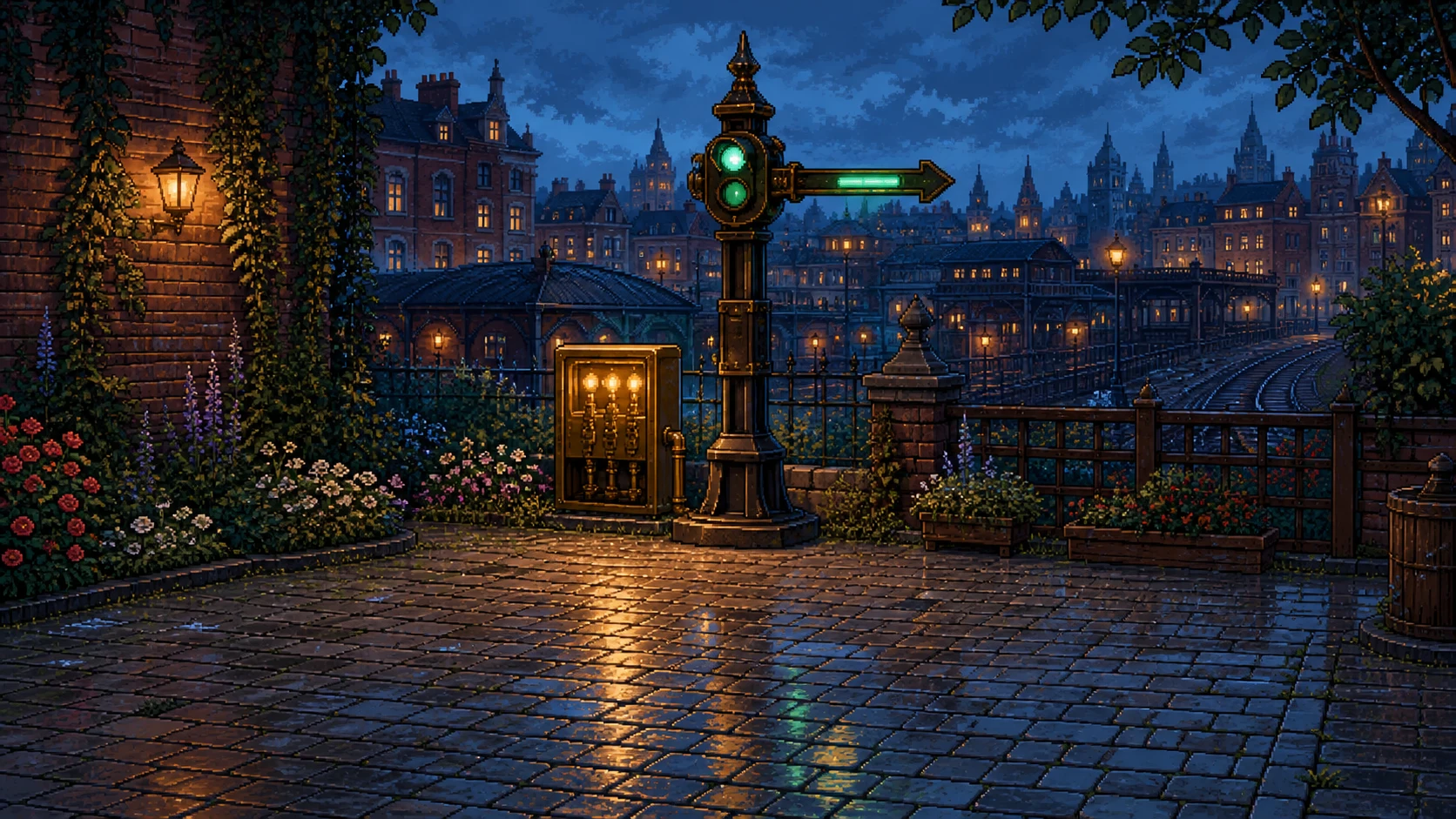 The railway signal garden
